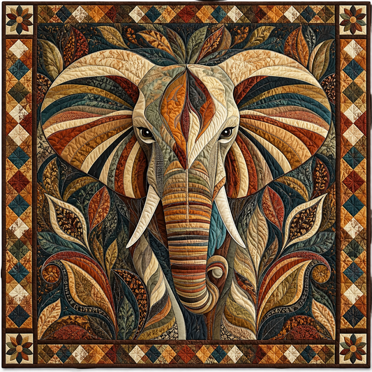 Midnight Elephant Batik TD141026502 Quilt Blanket