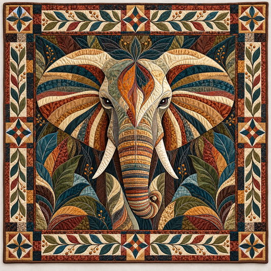 Elephant Earthtone Majesty TD141026593 Quilt Blanket