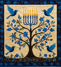 Jewish Hanukkah Menorah DAI190225063 Quilt Blanket