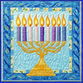 Jewish Hanukkah Menorah DAI190225059 Quilt Blanket