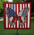 Patriotic Butterfly DAI190225065 Quilt Blanket