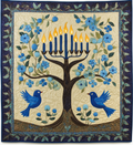 Jewish Hanukkah Menorah DAI190225062 Quilt Blanket