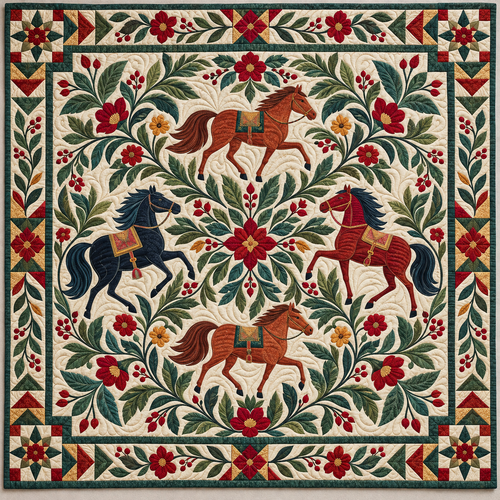 Folk Horse Garden TD141026653 Quilt Blanket