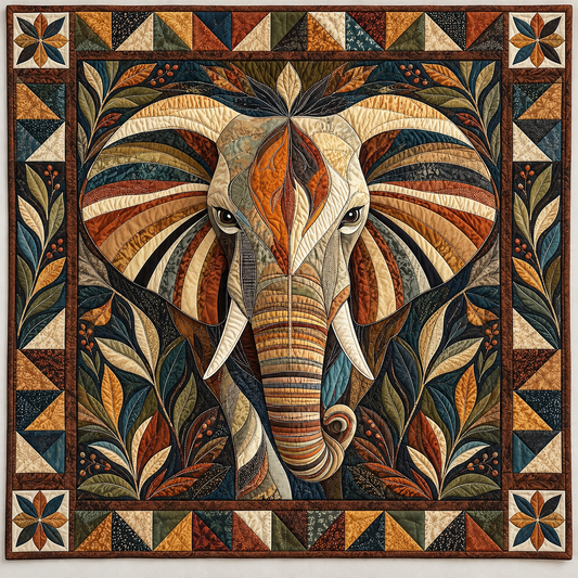 Earthtone Elephant TD141026720 Quilt Blanket