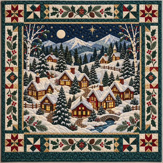 Christmas Village Glow TD141026743 Quilt Blanket