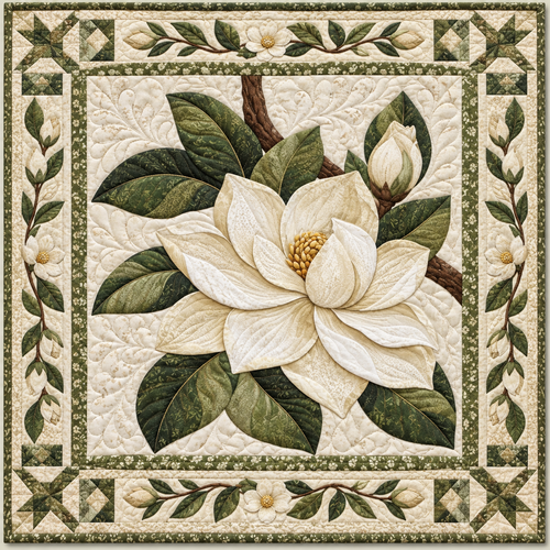Magnolia Blossom Placemat TD141026784 Quilt Blanket