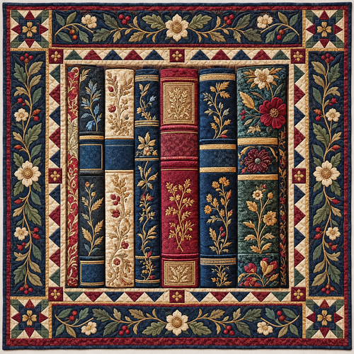 Antique Library Spines TD141026786 Quilt Blanket