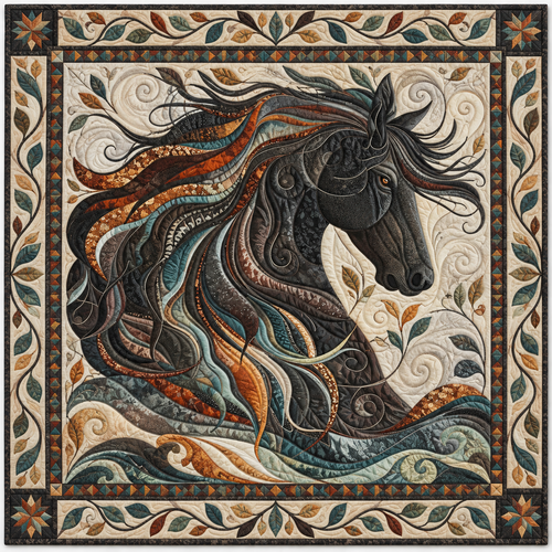 Flowing Horse TD141026788 Quilt Blanket
