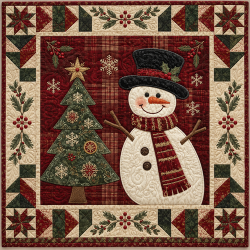 Plaid Snowman TD141026799 Quilt Blanket