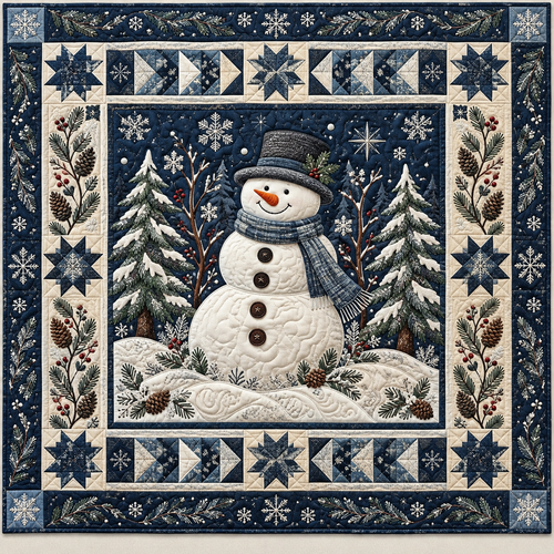 Midnight Cozy Snowman TD141026800 Quilt Blanket