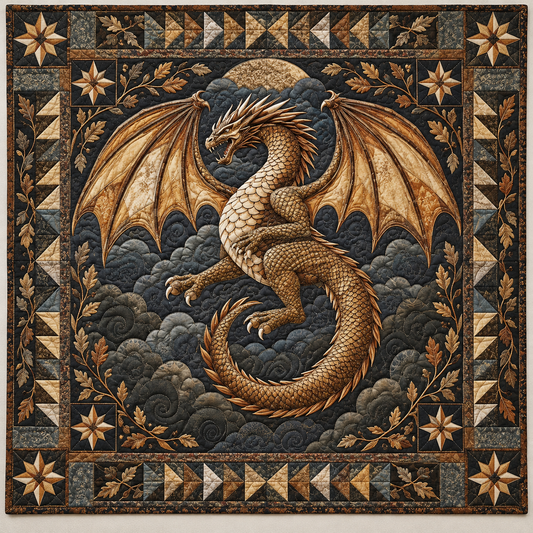 Bronze Dragon Ember TD141026808 Quilt Blanket
