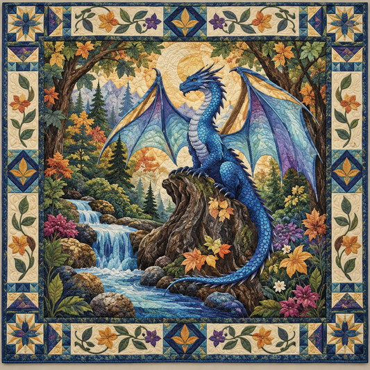 Sapphire Dragon Forest TD141026818 Quilt Blanket