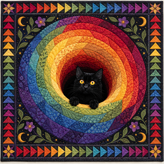 Black Cat Rainbow Hollow TD141026826 Quilt Blanket