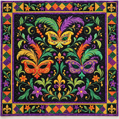 Carnival Mask Garden TD141026852 Quilt Blanket