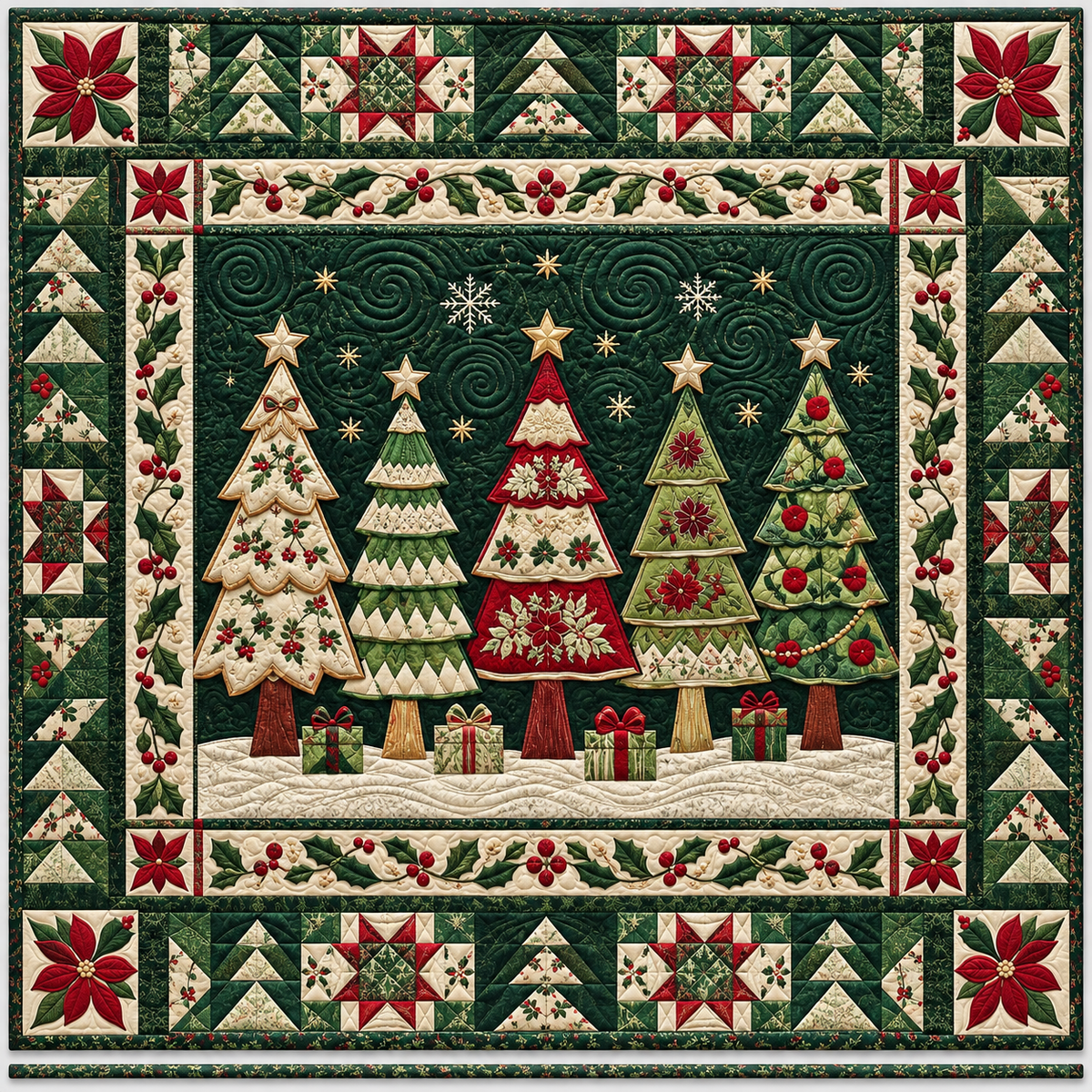Patchwork Christmas Tree Path TD141026853 Quilt Blanket