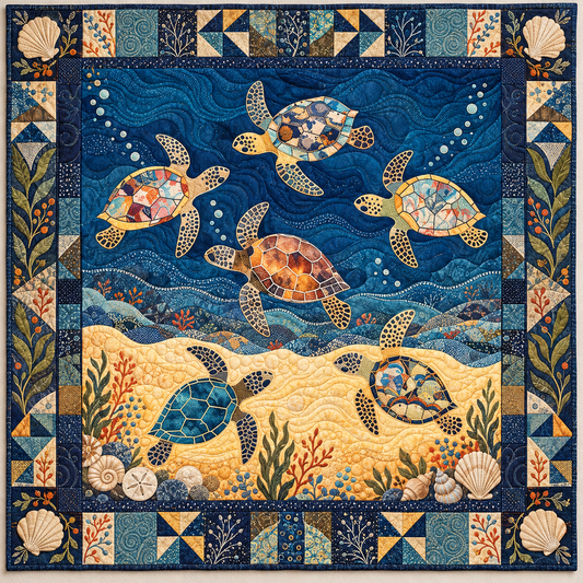 Sea Turtle Shore Mingle TD141026859 Quilt Blanket