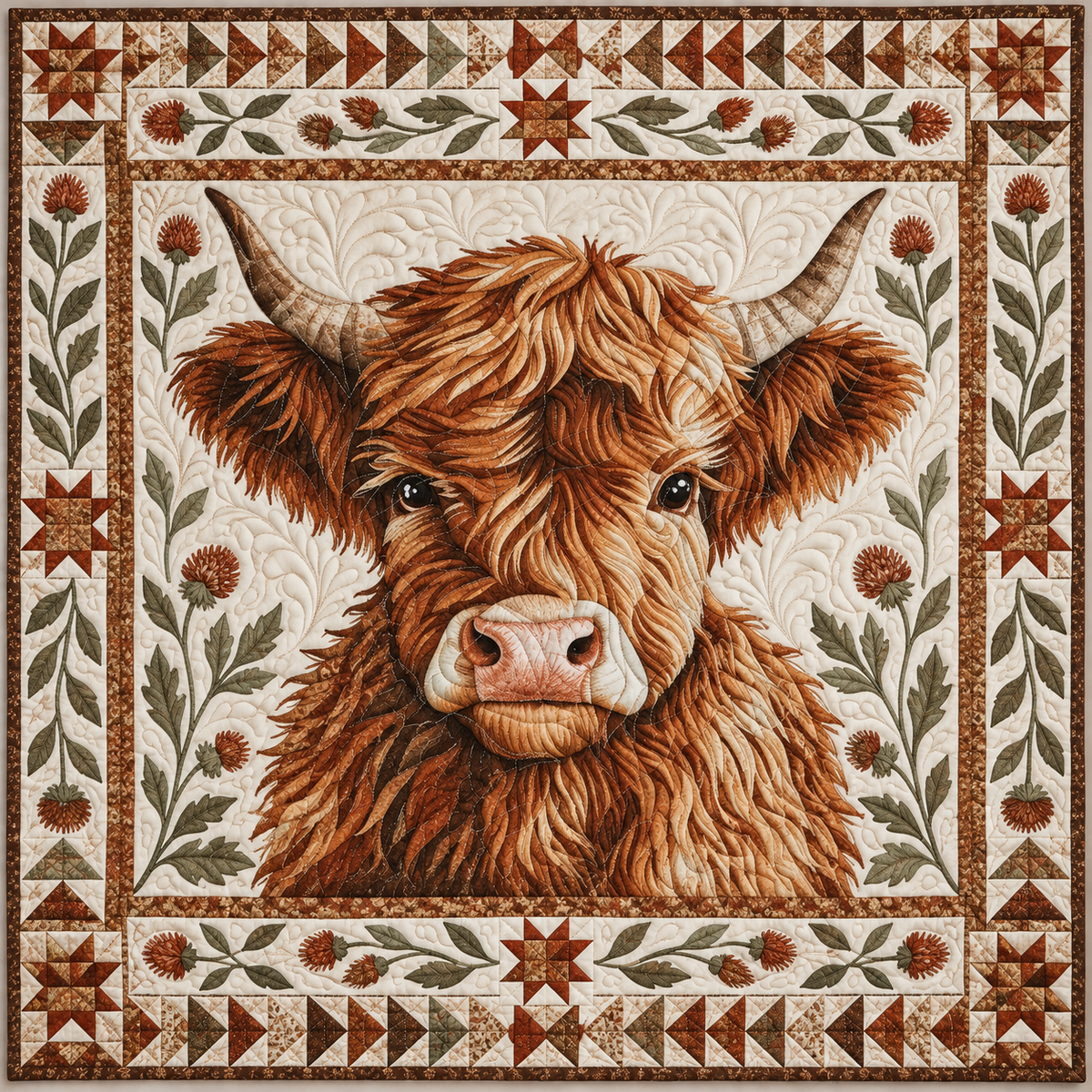 Copper Highland Cow TD141026870 Quilt Blanket