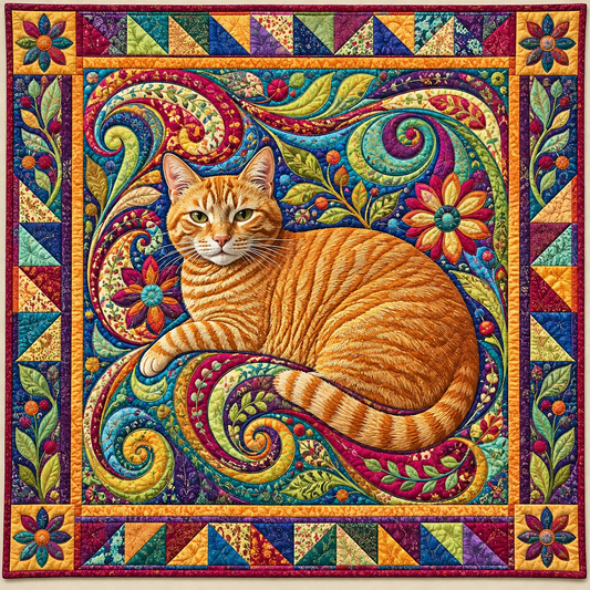 Ginger Cat Paisley Dream TD141026872 Quilt Blanket