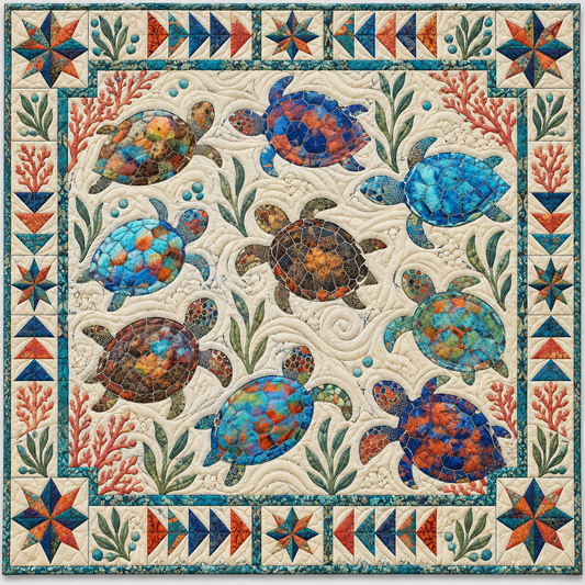Sand Sea Turtle TD141026891 Quilt Blanket
