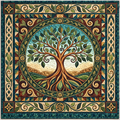 Celtic Tree Circle TD141026917 Quilt Blanket