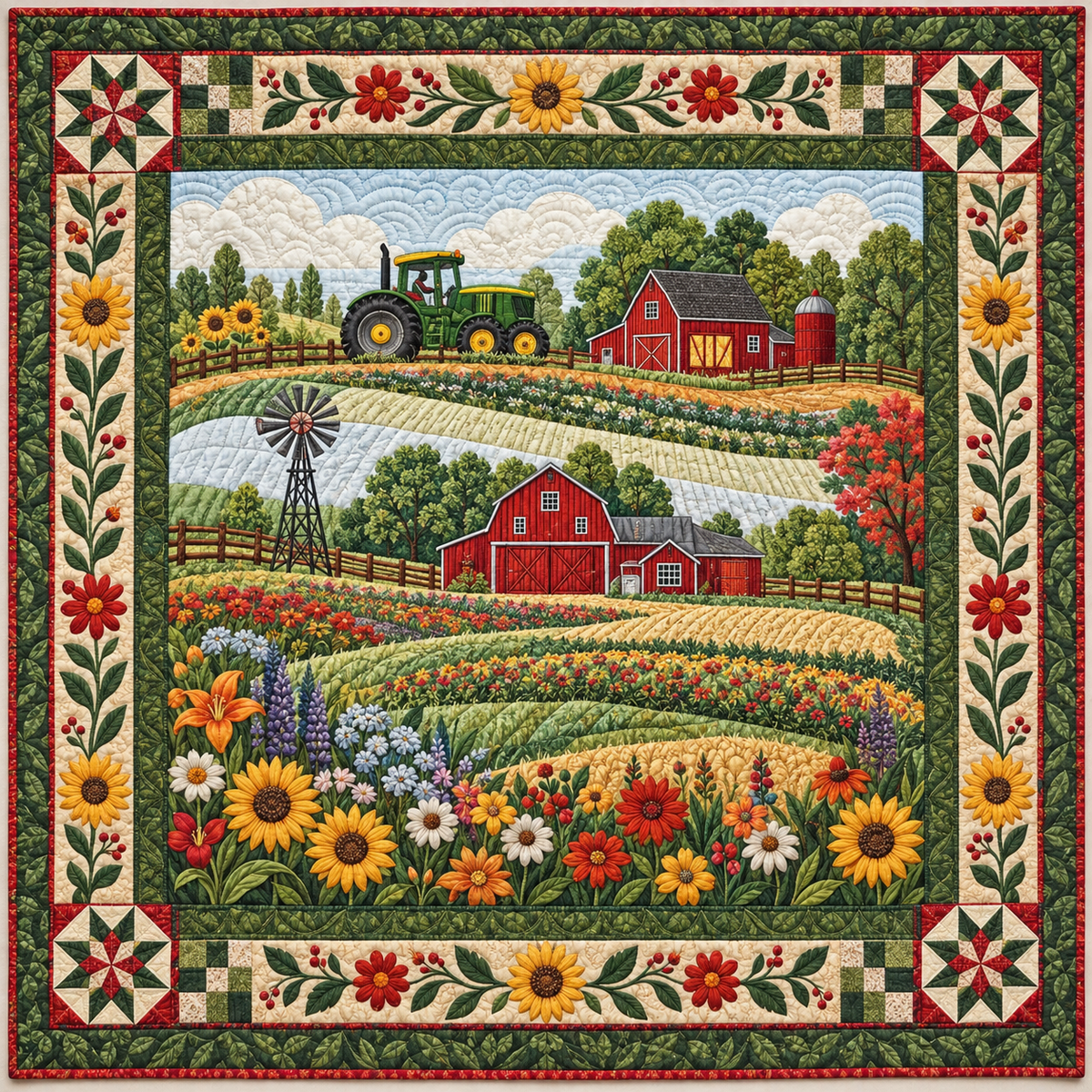 Barnyard Flower TD141026922 Quilt Blanket