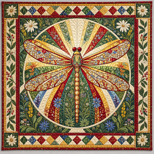 Golden Dragonfly TD141026926 Quilt Blanket