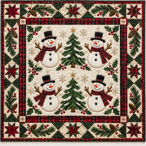 Snowman Plaid Lane TD141026941 Quilt Blanket