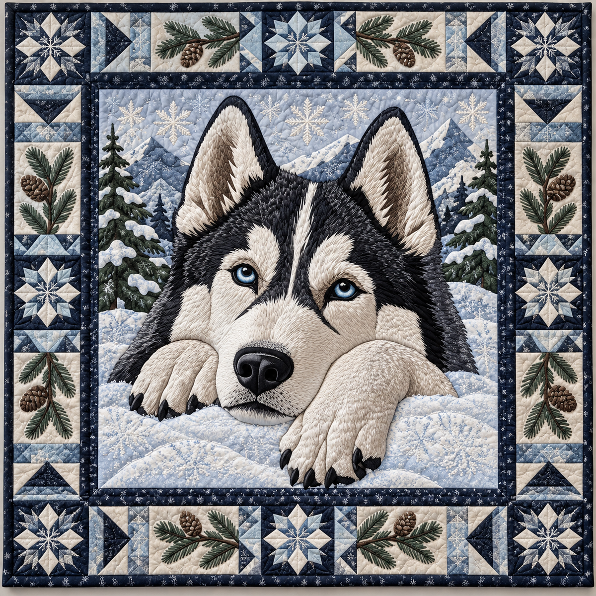 Winter Husky TD141026953 Quilt Blanket