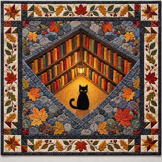 Hidden Library Cat TD141026955 Quilt Blanket