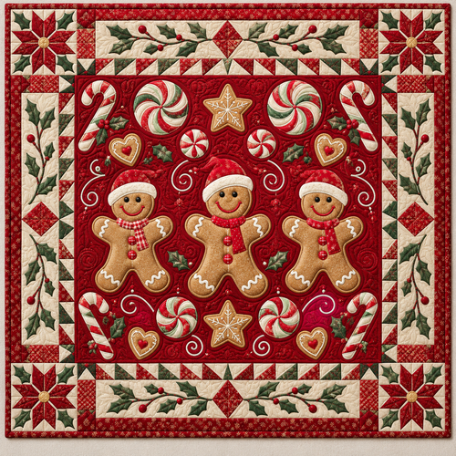 Gingerbread Holiday TD141026964 Quilt Blanket
