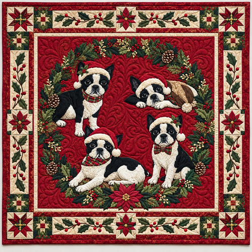 Christmas Puppy Parade TD141026970 Quilt Blanket