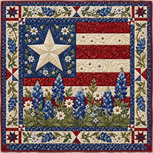 Lone Star Bluebonnets TD141026976 Quilt Blanket