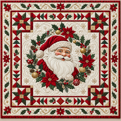 Santa Portrait TD141026982 Quilt Blanket