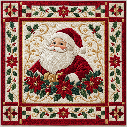 Santa Holiday Cheer TD141026996 Quilt Blanket