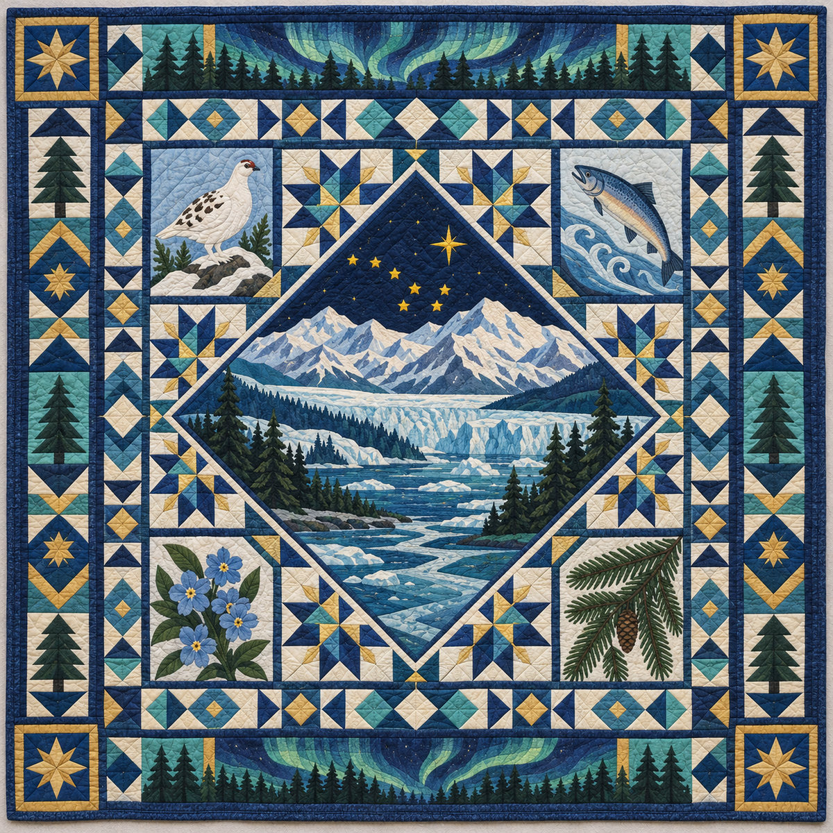 Alaska Celebration In Cloth TD181026410 Quilt Blanket