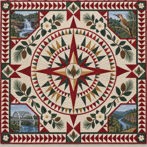 Alabama Radiant Compass TD181026417 Quilt Blanket