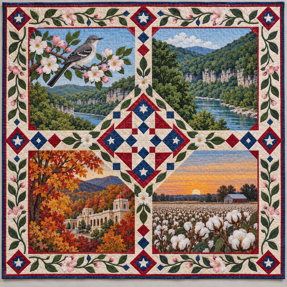 Arkansas Four Seasons TD181026428 Quilt Blanket