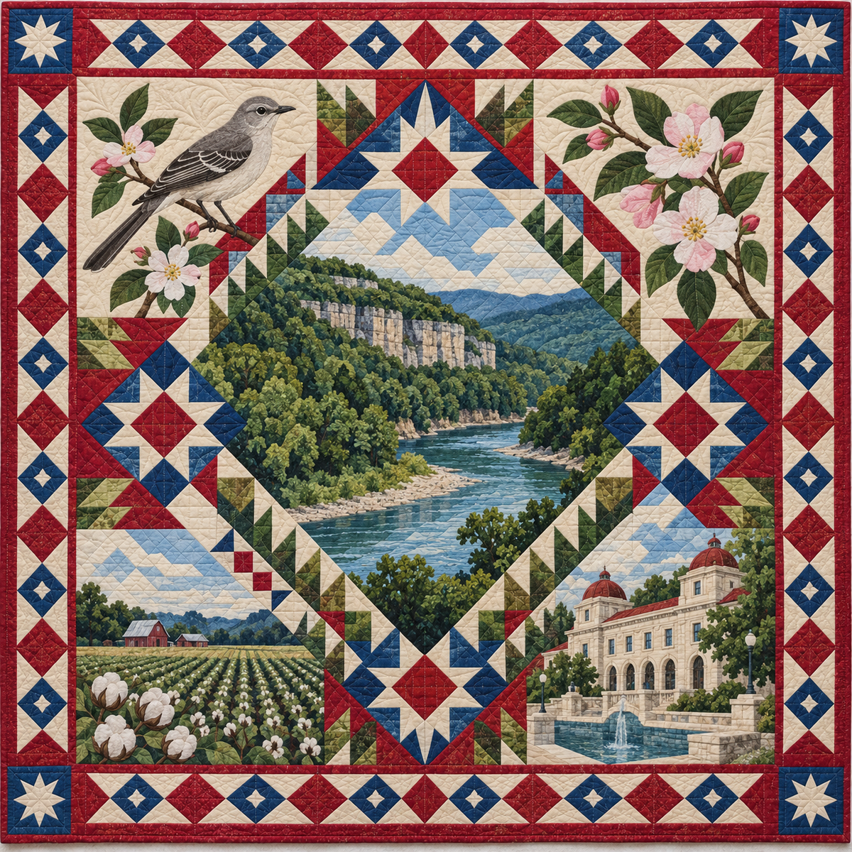 Arkansas Mosaic Horizons TD181026429 Quilt Blanket