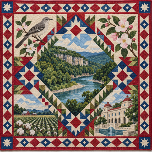 Arkansas Mosaic Horizons TD181026429 Quilt Blanket