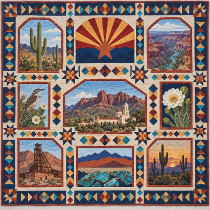 Arizona Landmark Windows TD181026433 Quilt Blanket