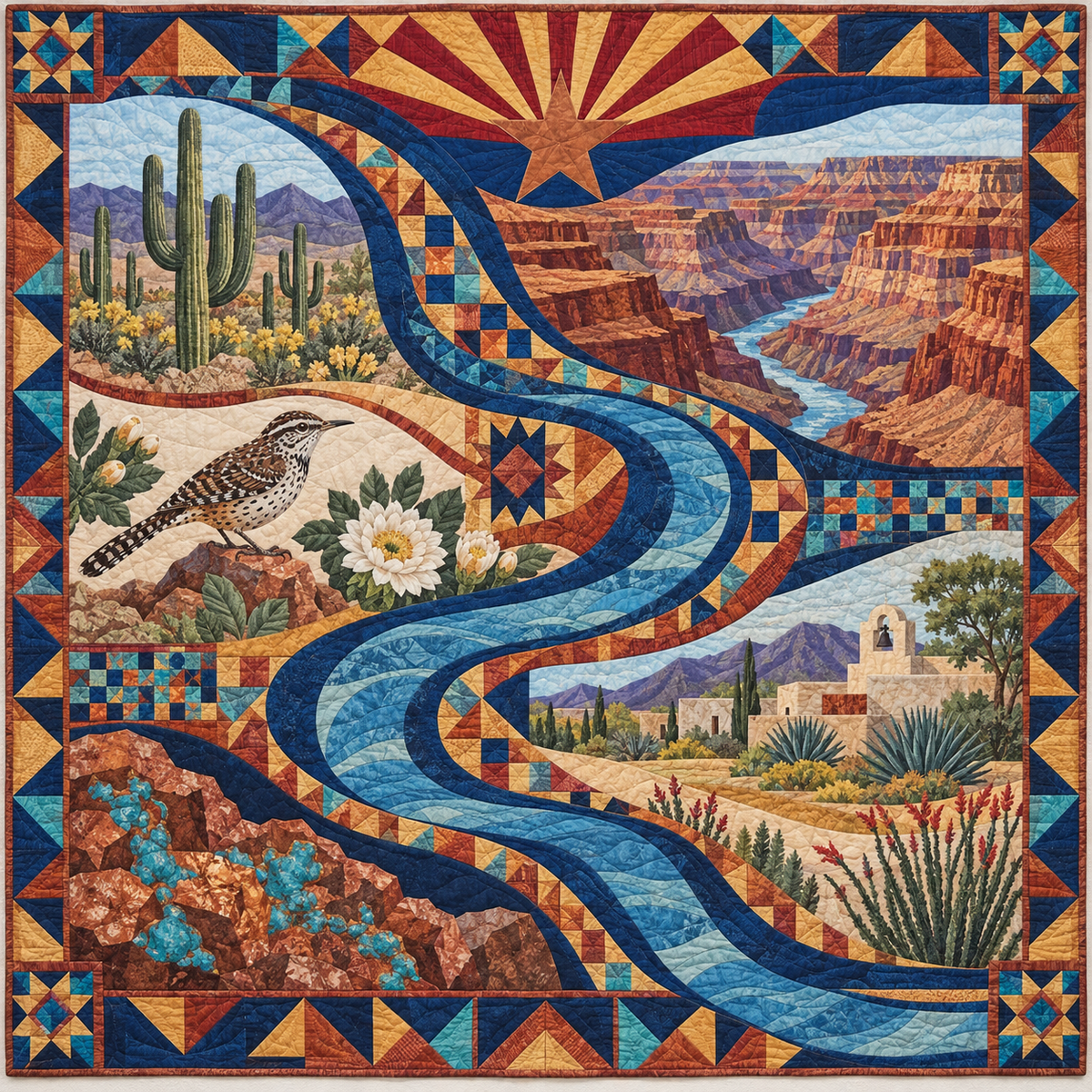 Arizona River Of Stories TD181026434 Quilt Blanket