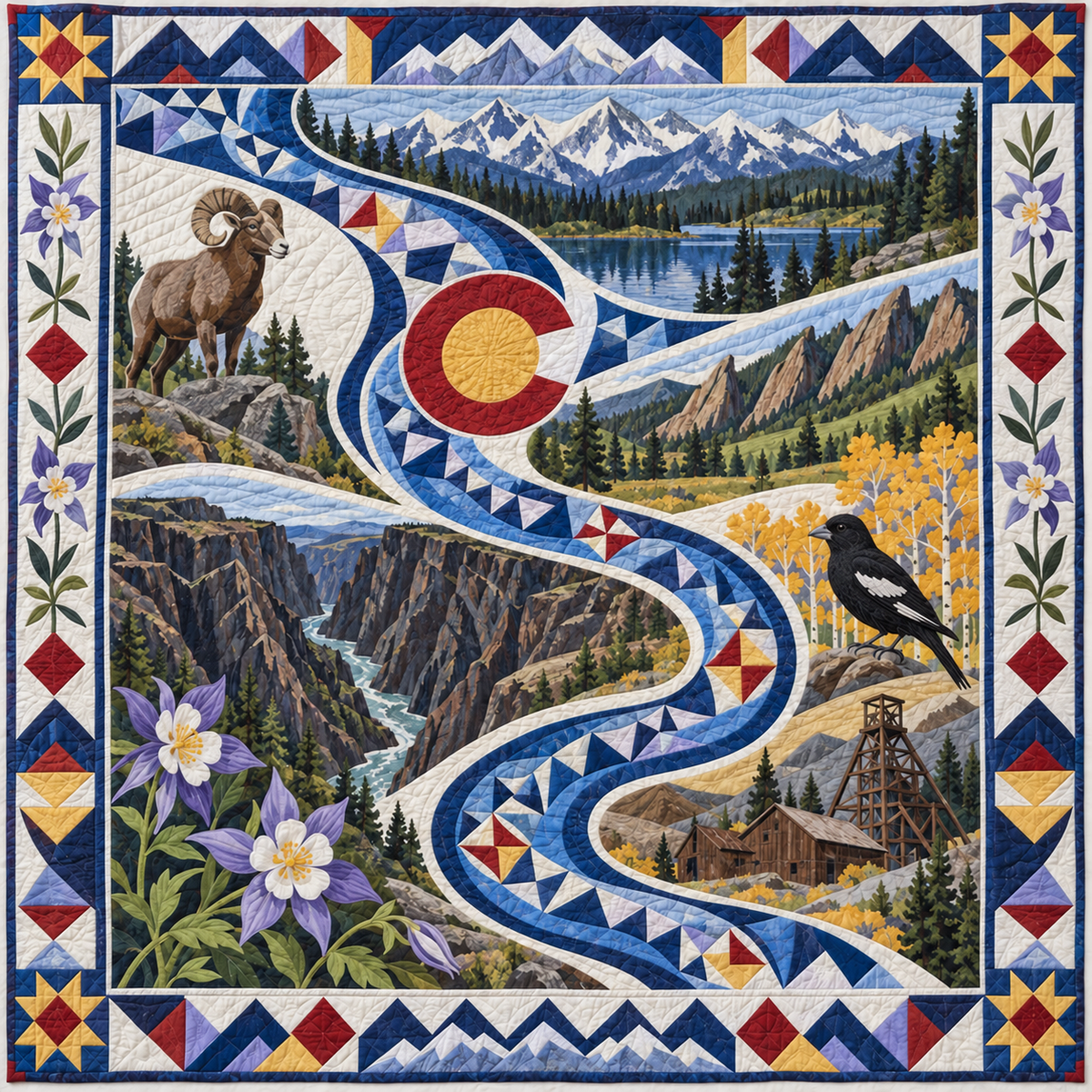 Colorado River Of Stories TD181026454 Quilt Blanket