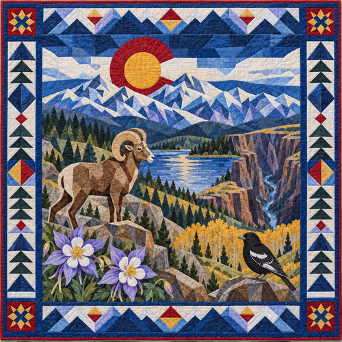 Colorado Mosaic Horizons TD181026459 Quilt Blanket
