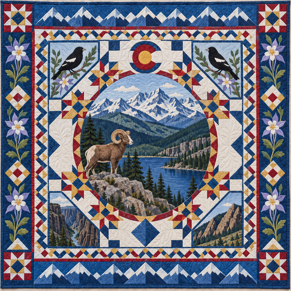 Colorado Celebration In Cloth TD181026460 Quilt Blanket