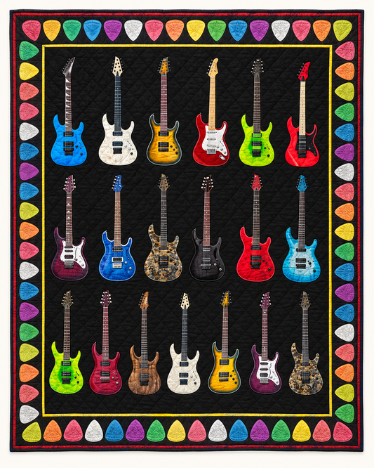 Electric Guitar Collection TD101026214 Quilt Blanket