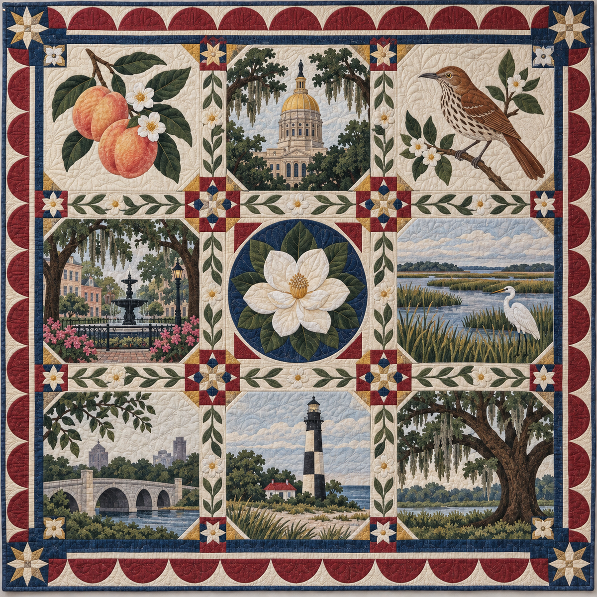 Georgia Heritage Album TD181026496 Quilt Blanket