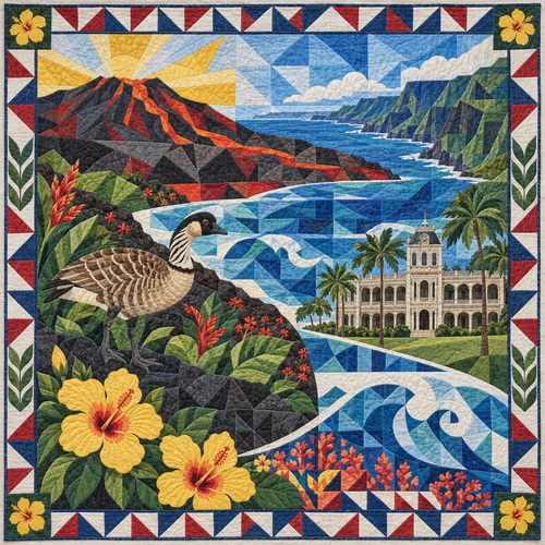 Hawaii Mosaic Horizons TD181026509 Quilt Blanket