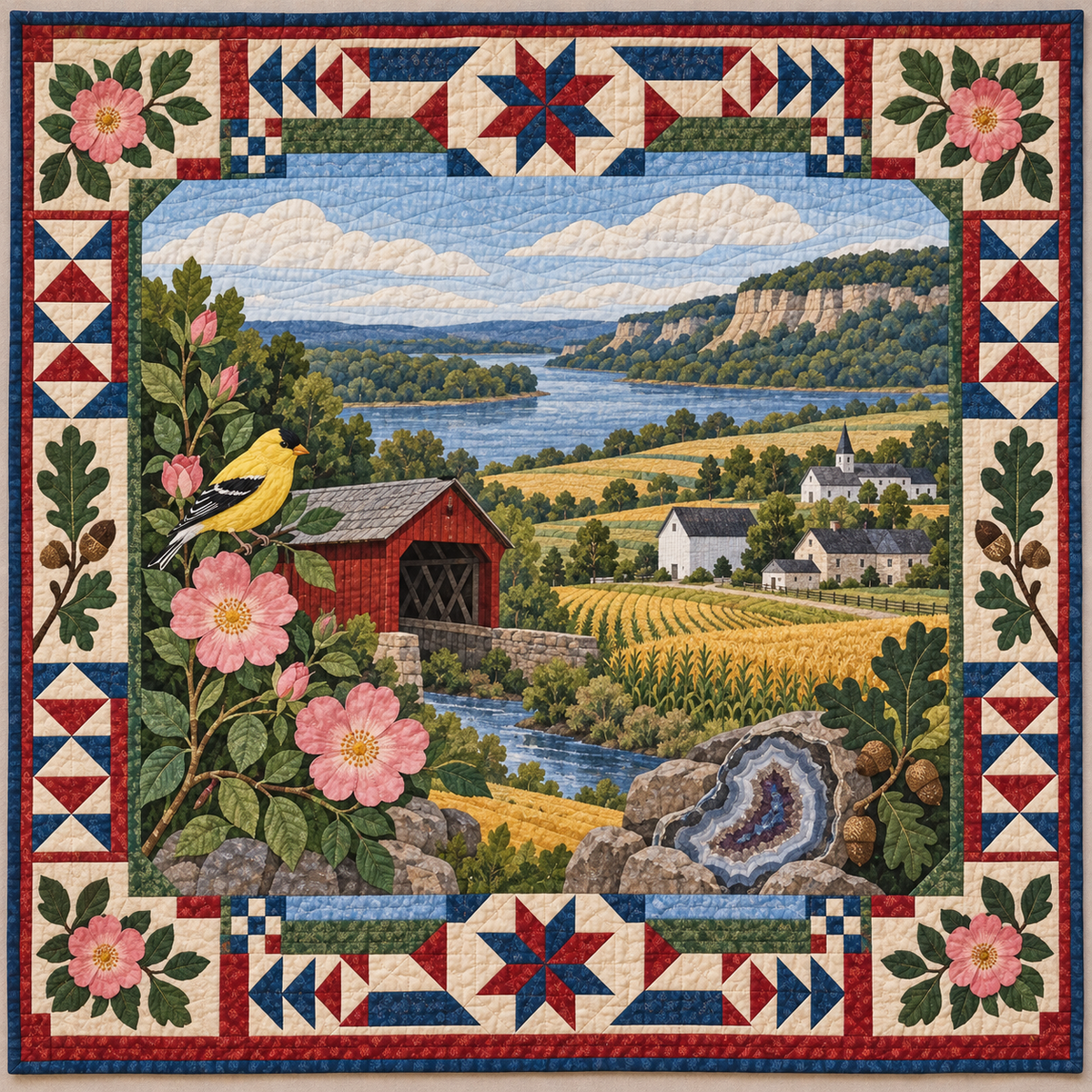 Iowa Landscape Tapestry TD181026511 Quilt Blanket