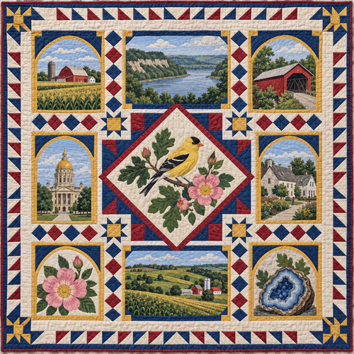 Iowa Landmark Windows TD181026513 Quilt Blanket