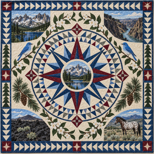 Idaho Radiant Compass TD181026527 Quilt Blanket